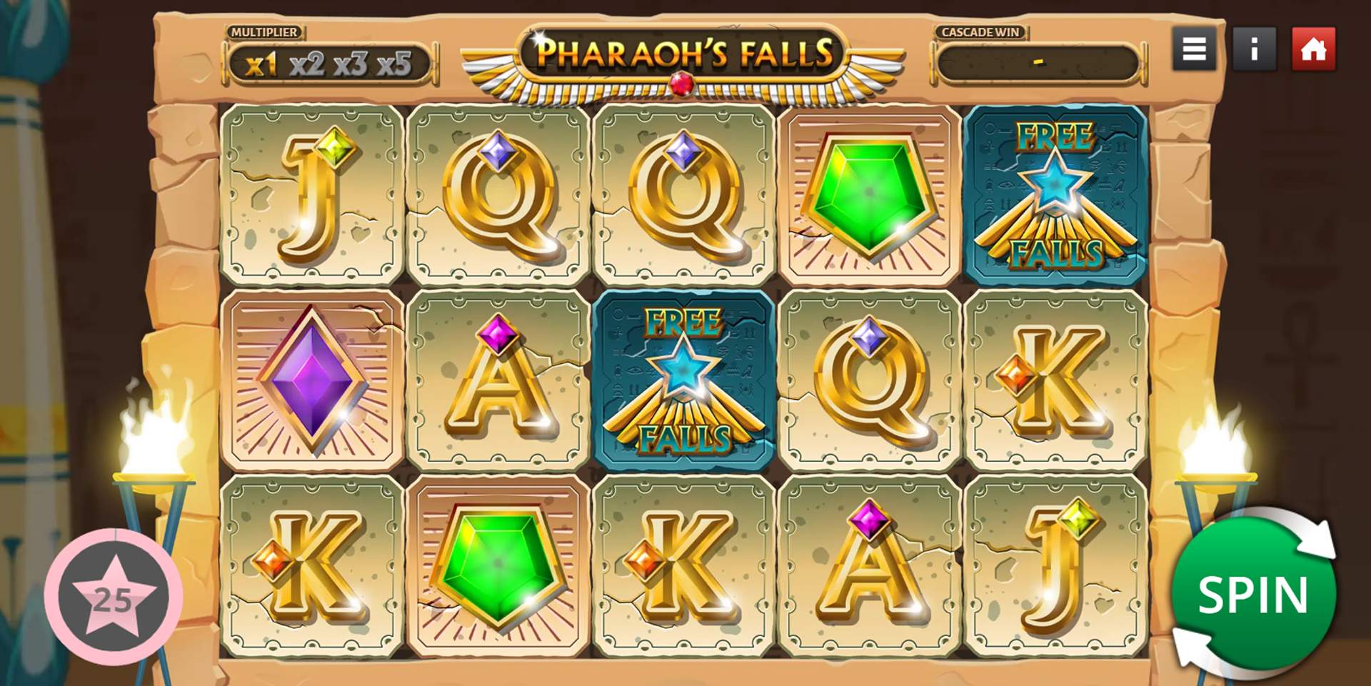 Pharaoh’s Falls game