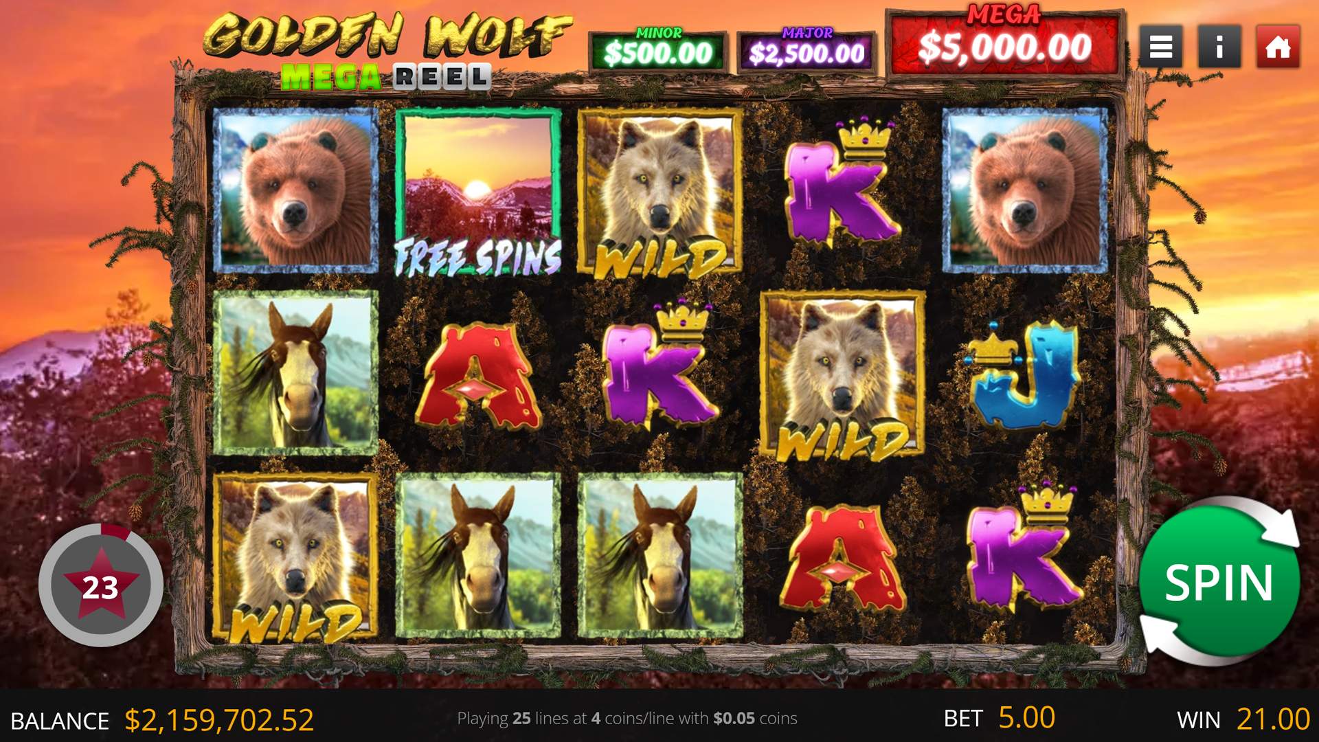 Golden Wolf game