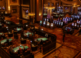 Las Vegas Strip gaming revenue editorial illustration