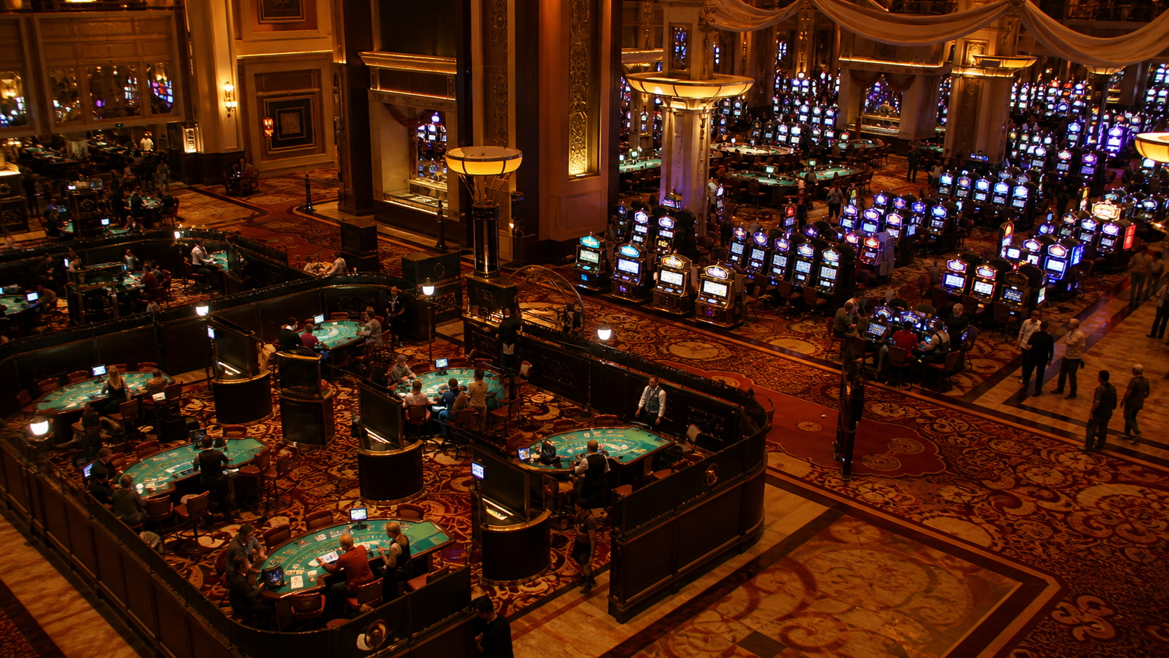Las Vegas Strip gaming revenue editorial illustration
