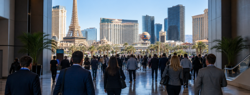 Las Vegas conventions editorial illustration