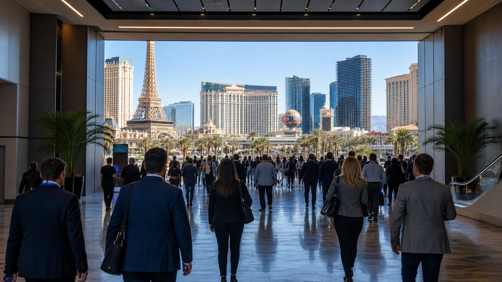 Las Vegas conventions editorial illustration