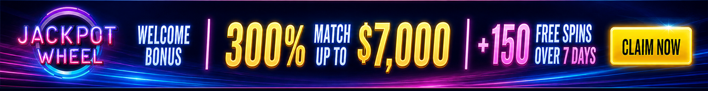 Welcome bonus 300% match up to $7,000 plus 150 free spins over 7 days