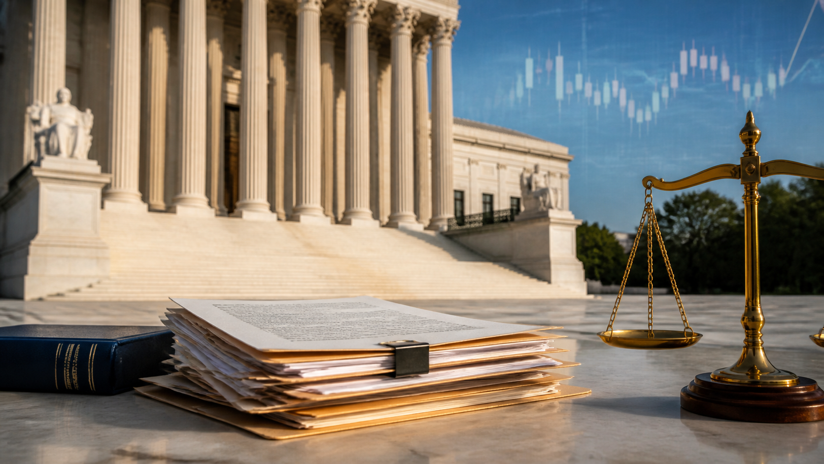 prediction market Supreme Court editorial illustration