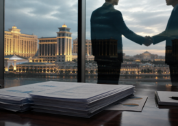 Unbranded casino company acquisition documents and financial market scene