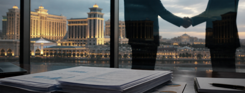 Unbranded casino company acquisition documents and financial market scene