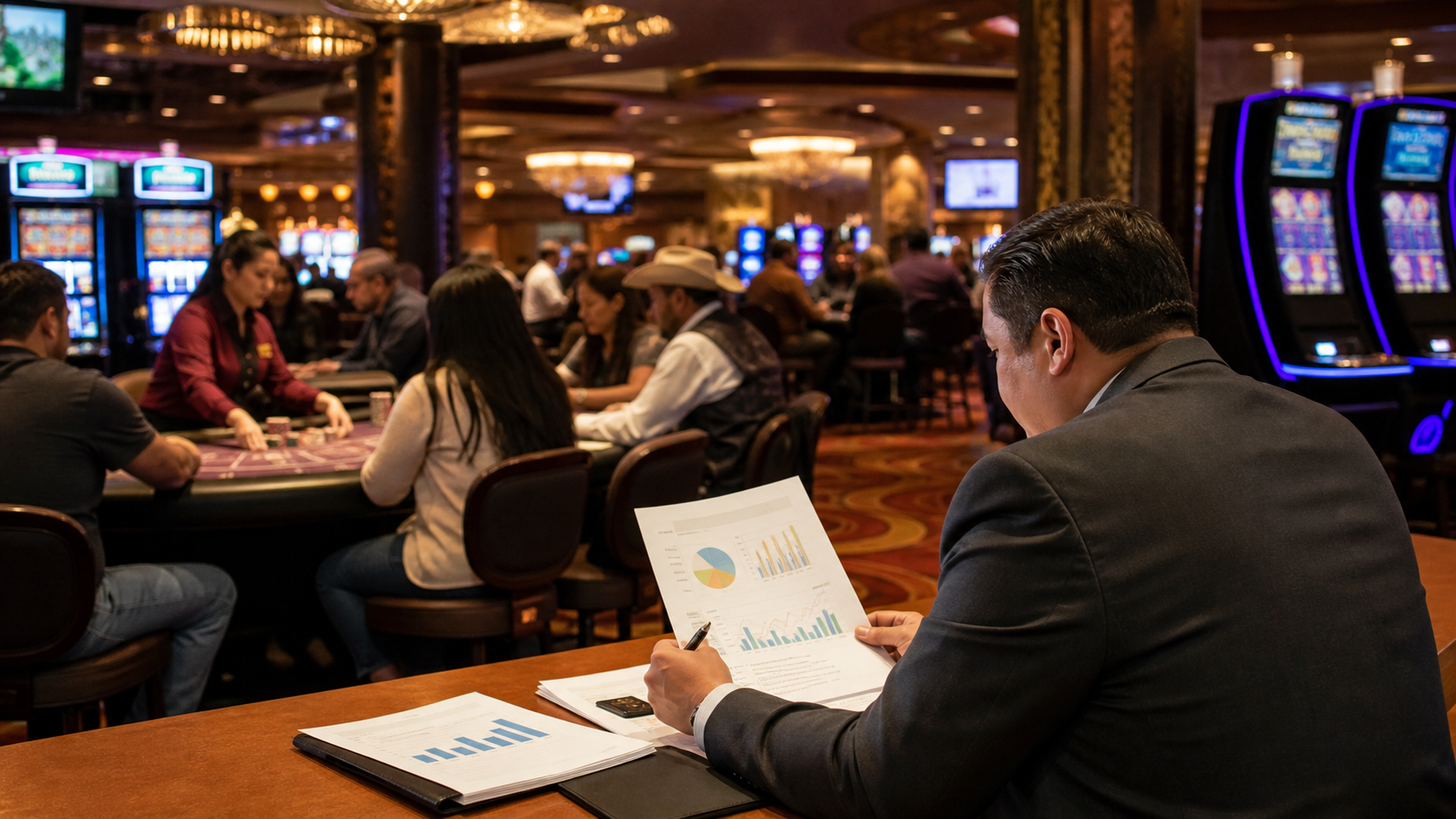 tribal casino revenue editorial news image