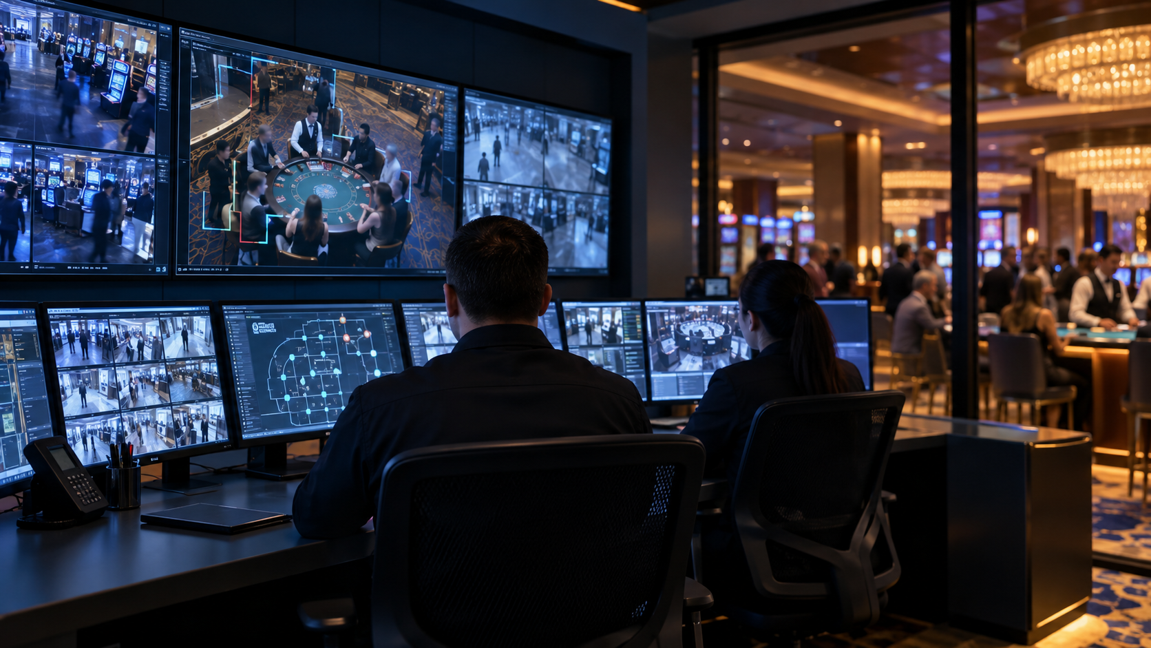 Editorial illustration for AI Casino Surveillance: G2E Panel Weighs Benefits and Challenges